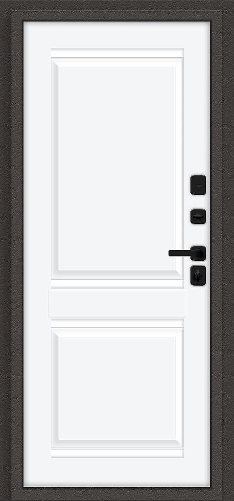 Фото Входная дверь Thermo Некст МФ/SBlack Старк шоколад/White Silk BR6219 внутренняя сторона