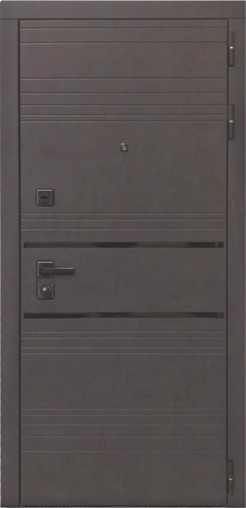 Входная дверь ДвериПРО L-43 СБ-1 (лак.черное, 16мм, венге) DPRO195827 внешняя сторона