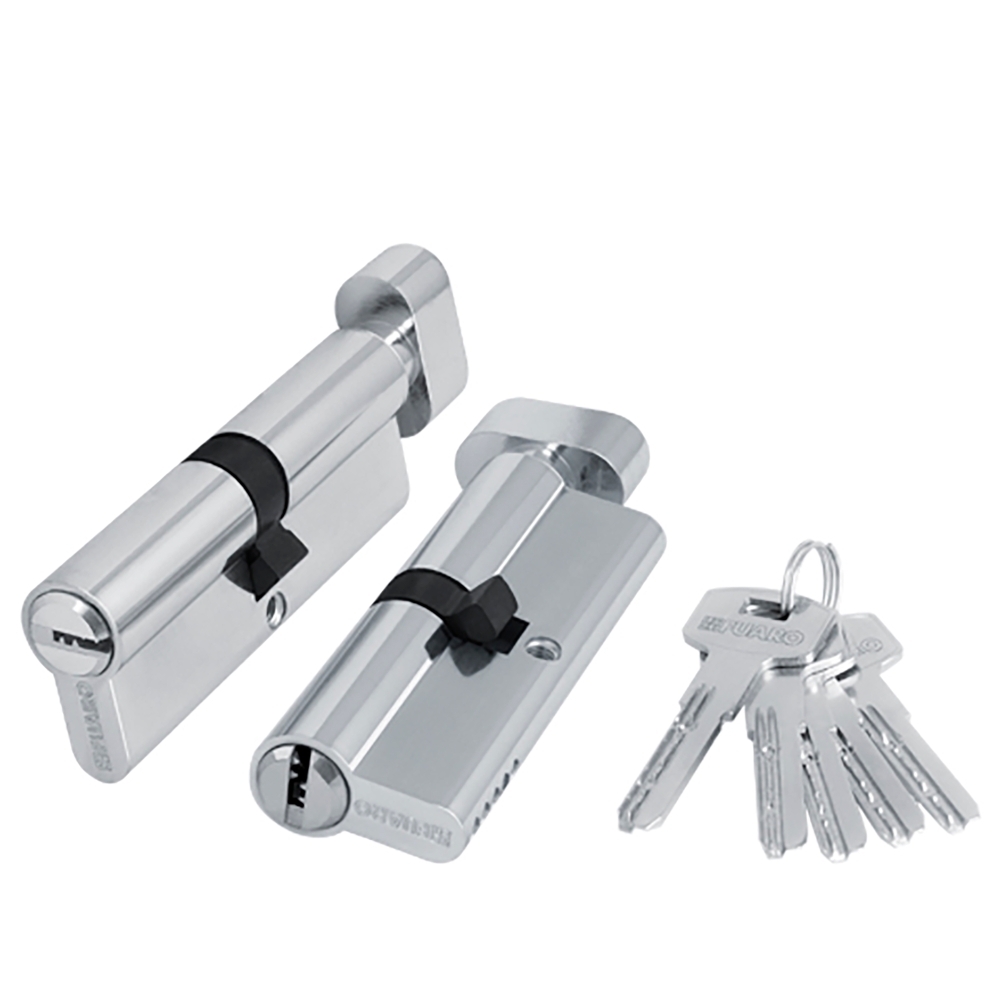 Фото Цилиндровый механизм (200 ZM/120) 2000ZMKnob120(55+10+55) CP хром 5Key с вертушкой